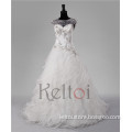 bling crystal appliques for wedding dresses ball gown organza ruffles skirt